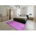 thumbnail image 4 of Ahgly Company Indoor Square Patterned Heliotrope Purple Area Rugs, 3' Square, 4 of 6