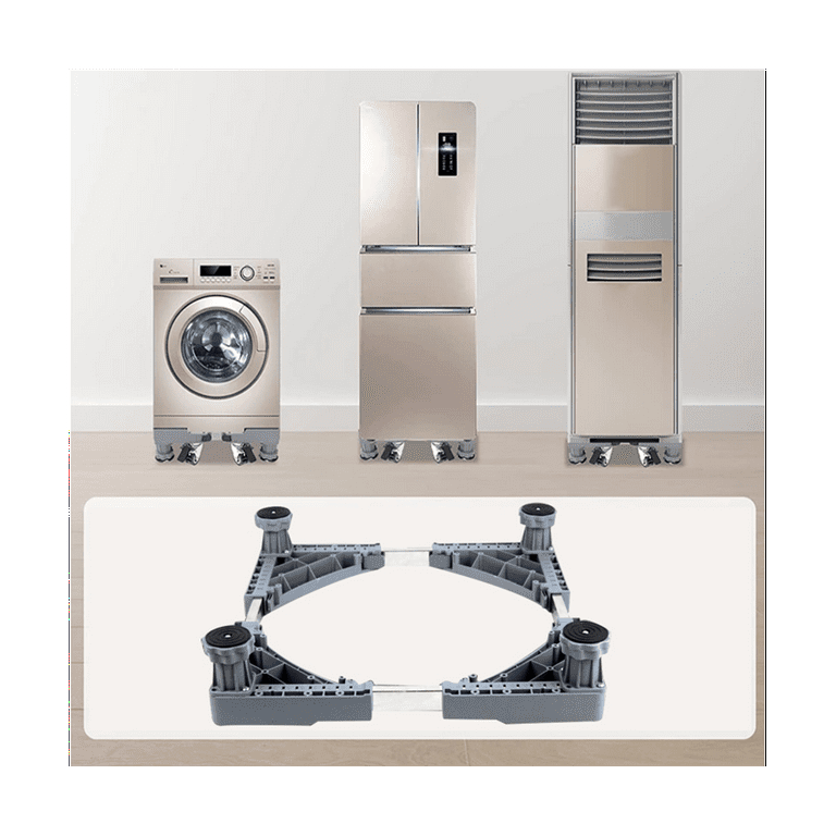 Mini Fridge Stand Washer and Dryer Pedestals Adjustable Stainless Steel  Stand for Freezers Washing Appliances Silver wu0207 