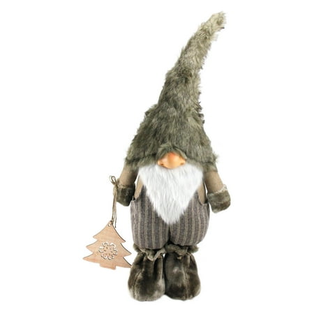 Northlight Large Woodland Gnome Holding Christmas Tree
