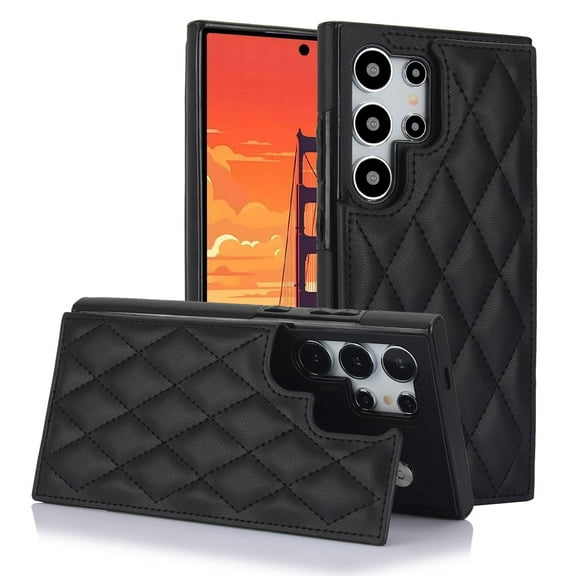 For Samsung Galaxy S25 Ultra Wallet Case for Women, Luxury Flip Folio PU Faux Leather with Card Slots, Kickstand, and Shockproof Protection