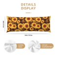 thumbnail image 3 of Fotbe Vintage Brown Plaid Sunflower Funda para Almohada Corporal con Diseño, Funda de Microfibra Ultrasuave de 20x54 Pulgadas, Ropa de Cama Elegante, 3 of 7