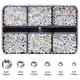 thumbnail image 2 of FloreceBien Diamantes de imitación de tamaño mixto con parte trasera plana, gemas de cristal redondas sin fijación por calor, cuentas de piedra de cristal para cara, uñas, ropa, zapatos, bolsos,, 2 of 5