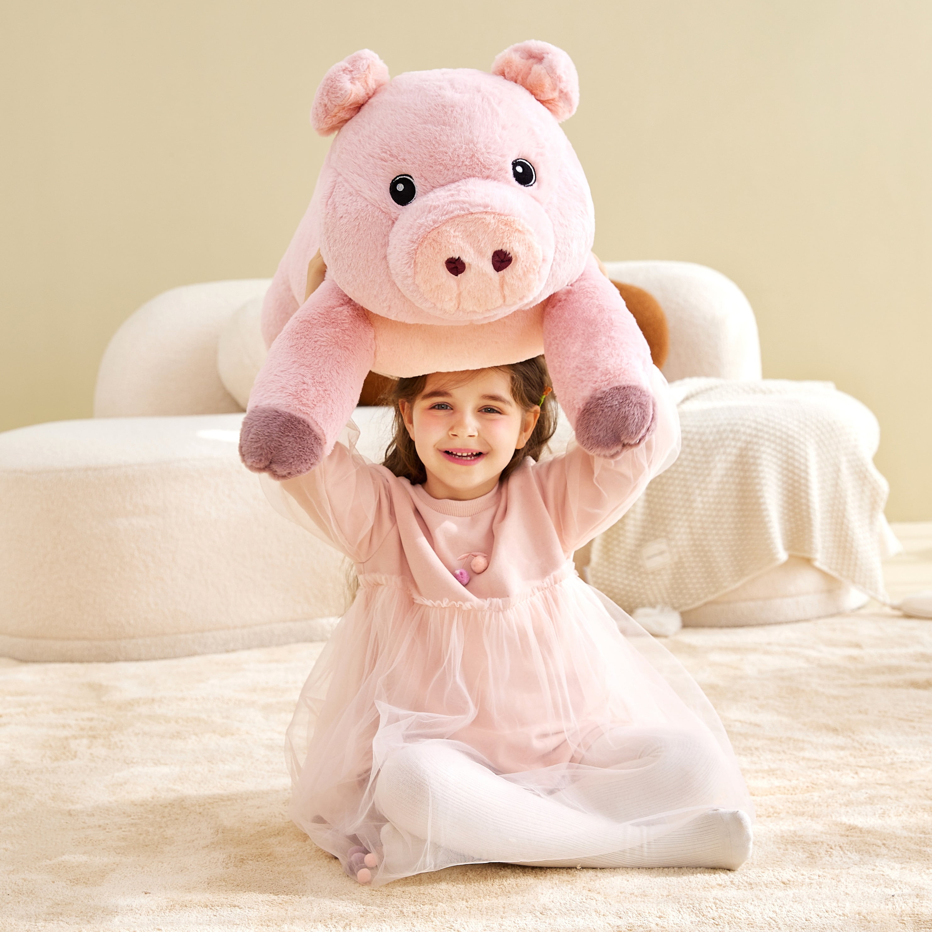Large best sale plush pig