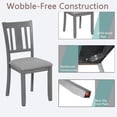 thumbnail image 4 of NEW Dining Chairs Only, Wooden Dining Chairs Set of 4, Kitchen Chair with Padded Seat, Upholstered Side Chair for Dining Room, Living Room, Gray, 4 of 8
