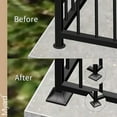 thumbnail image 5 of Myard Interlocking Post Cover Skirt Shoe for 1X1 Inch Post with 3.5X3.5 Inches Base Mounting Plate - Fast Install on Feet of Porch, Stair Handrail, Railing, Fence (2-Pack, Black), 5 of 6