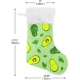 thumbnail image 2 of Coolnut 17.7 Inch Christmas Stockings, 1 PCS Avocado Pattern Presonalized Large Stocking Sock for Family Holiday Xmas Party Decorations, 2 of 7