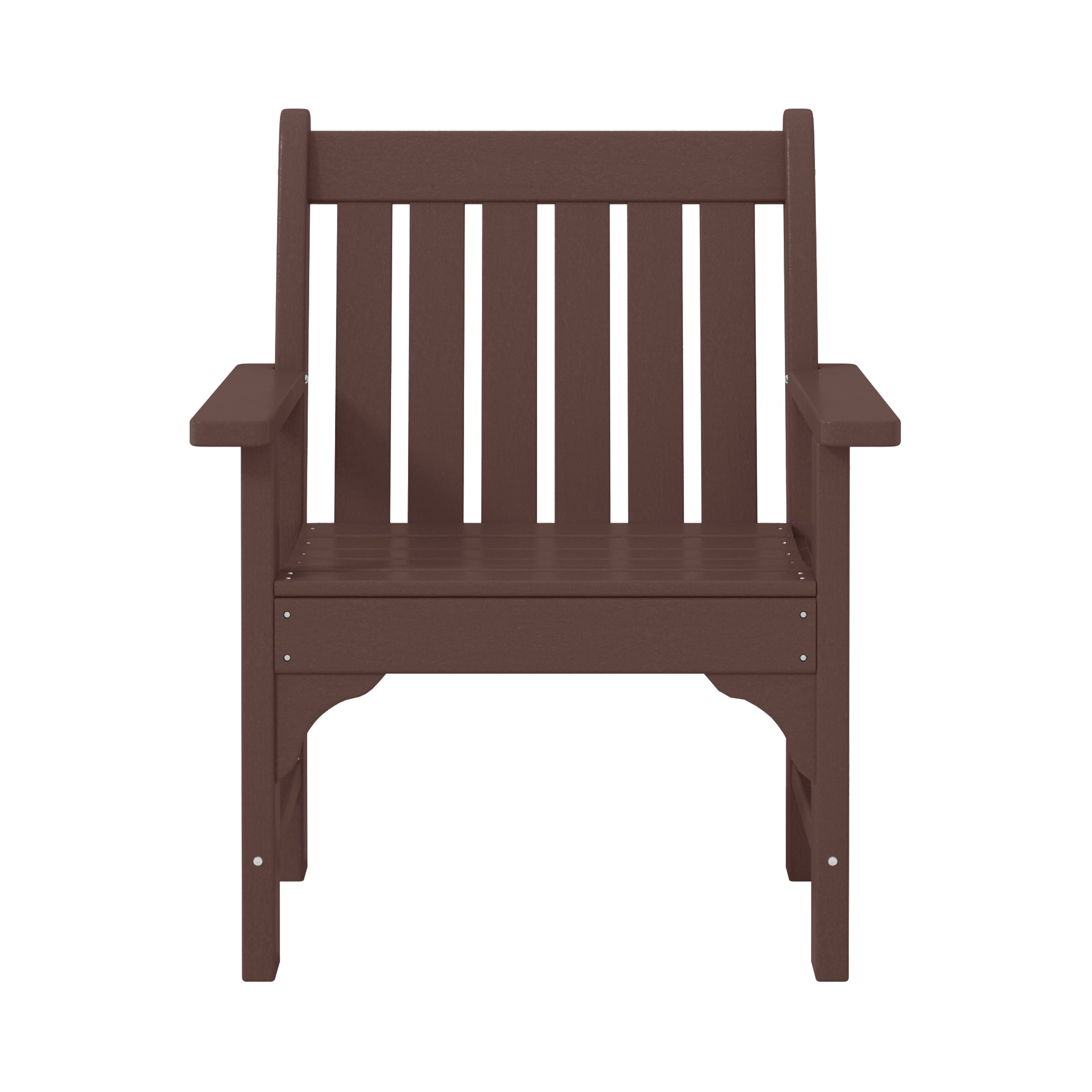 WestinTrends Malibu Outdoor Patio HDPE Adirondack Dining Arm Chair, Dark Brown