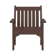 thumbnail image 5 of WestinTrends Malibu Outdoor Patio HDPE Adirondack Dining Arm Chairs (Set of 2), Dark Brown, 5 of 16