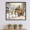 thumbnail image 4 of 5D bricolaje taladro redondo completo diamante pintura invierno muñeco de nieve Kit hogar decoración arte artesanía JShteea El nuevo, 4 of 9