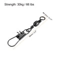 thumbnail image 2 of Uxcell 66LBS Stainless Steel Fishing Barrel Swivel Snap, Black 50 Pack, 2 of 4