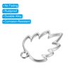thumbnail image 4 of Uxcell Maple Leaf Shaped Alloy Open Back Bezel Pendants DIY Hollow Resin Frame, Silver Tone 20 Pack, 4 of 5