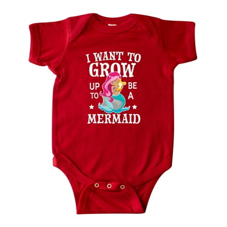 

Inktastic I Want To Grow Up To Be A Mermaid Gift Baby Girl Bodysuit