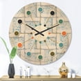 thumbnail image 2 of Designart '3D Light Blue and White Pattern I' Mid-Century Modern Wood Wall Clock, 2 of 5