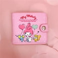 thumbnail image 1 of Kawaii Hello Kitty Cinnamoroll My Melody Kuromi Sanrios, monedero informal de Pu, Tarjetero con botones, novedad, 1 of 4