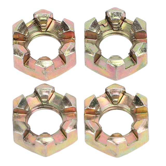 Tuerca Ranurada Hexagonal, Rueda Alxe Hub Castle Nut A Prueba De Herrumbre Anti Deformación M10 Para 50 A 100 Dirt Bike ATV Go Kart