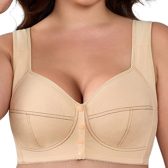 MVRLSH Sports Jelly Bras for Women Front Closure Wireless Camisole Plus Size Comfort Underwear Strapless Bra