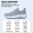 thumbnail image 5 of JOYFON Arch Support Womens Walking Shoes Orthotic Athletic Sneakers for Plantar Fasciitis Foot Pain Relief Tennis Shoes GreyPink Size 11, 5 of 6