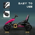 thumbnail image 5 of Aosom Kids Pedal Go Kart w/ Swing Axle, Shock-Absorbing Wheels, Pink, 5 of 10