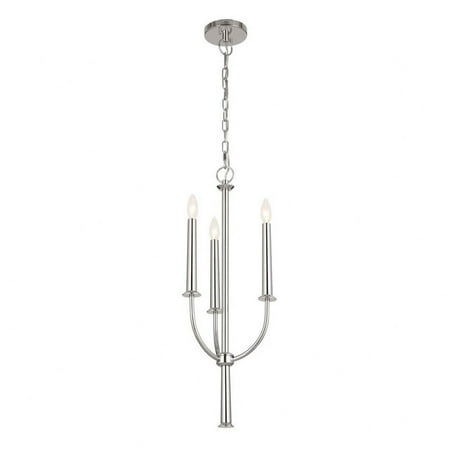

3 Light Chandelier in Traditional Style-28.5 inches Tall and 11.25 inches Wide-Polished Nickel Finish Bailey Street Home 147-Bel-4964798