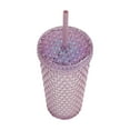 thumbnail image 3 of (4 pack) Your Zone 16 Ounce Plastic Textured Iridescent Tumbler, Purple, 3 of 7