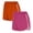 Orange+Hot Pink, variant on Women's Running Shorts Elastic Waist Comfort Athletic Sports Workout Gym Running Sweat Shorts, Pack of 3