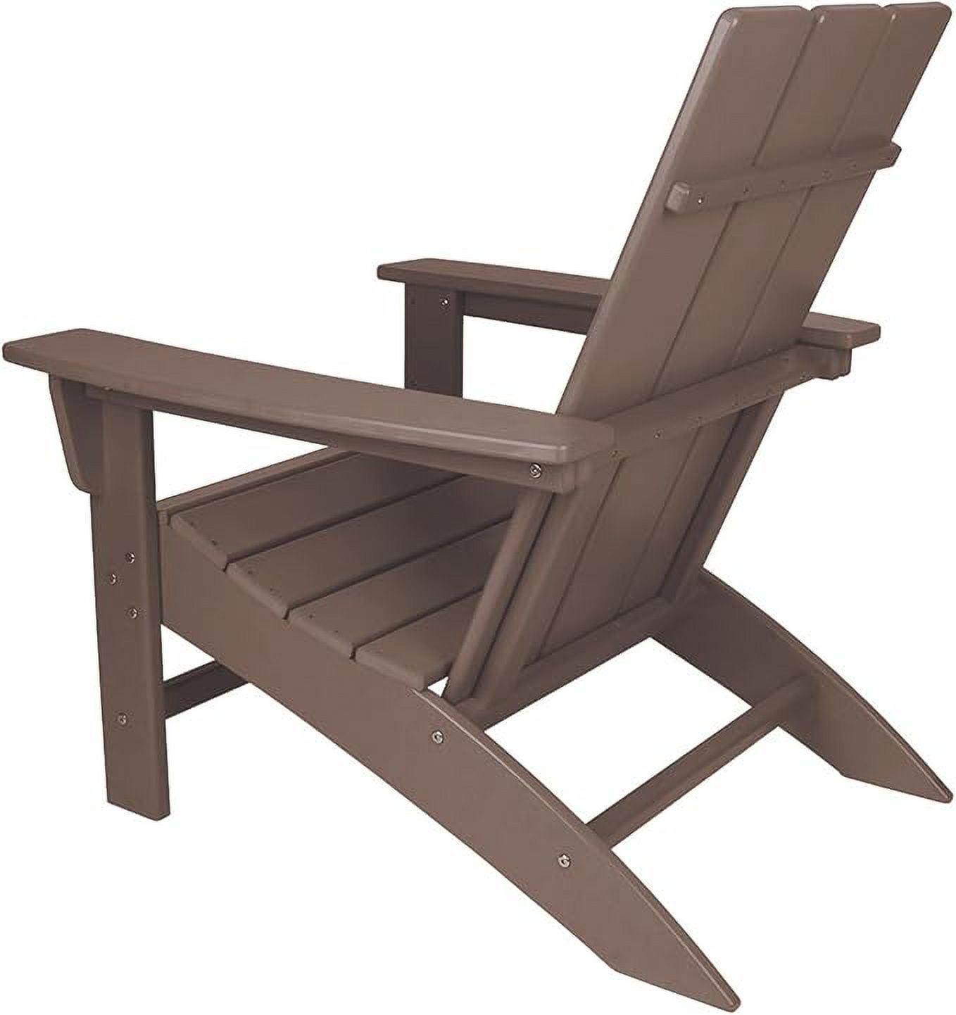 NewTechWood Flat Top Adirondack Chair in Teak