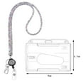 thumbnail image 2 of Bling Keychain Lanyards Cute Lanyard Crystal Rhinestone Neck Lanyard Strap for Women ki ds Teacher Keys Wallet ID Badge Card HolderMulticolor card holder white-color, 2 of 8