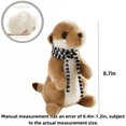 thumbnail image 3 of Lifelike Wild Animals Meerkat Stuffed Animals Toy-Soft Scarf Mongoose Plushies Gifts for Animal Lovers, 3 of 6