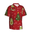 thumbnail image 2 of Bixox Men's Hawaiian Shirts Men's Avocado Christmas Print Short-Sleeve Shirt-Medium, 2 of 8