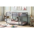 thumbnail image 3 of 2025Twin over Twin Floor Bunk Bed with Ladder , Gray(Old SKU:WF281727AAE/WF286602AAE), 3 of 9