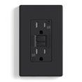 thumbnail image 1 of czcpp-GFCI Prise Extérieure, Prise Électrique GFI Auto-Testée 15 Amp avec Design Mince, Réceptacle GFCI Résistant aux Intempéries et aux Taches, Réceptacle de Faille avec Plaque Murale, Certifié UL, Noir Mat, 1 Pack, 1 of 4