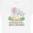 thumbnail image 4 of Inktastic You're Going to Be a Great Grandma Elephants with Flowers Boys or Girls Baby Bodysuit, 4 of 5