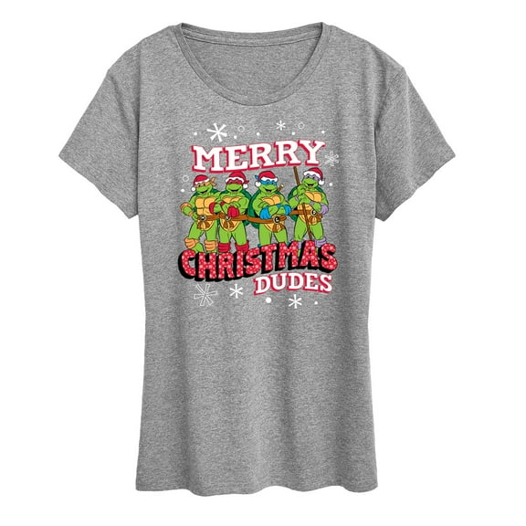 Teenage Muntant Ninja Turtles - Merry Christmas Dude - Women's Short Sleeve Graphic T-Shirt