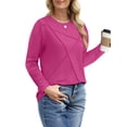 thumbnail image 3 of Fantaslook Women Plus Size Tops Pleated Crewneck Long Sleeve Shirts Dressy Casual Blouses Fall Tunic Tops, 3 of 7