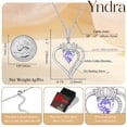 thumbnail image 6 of Yndra Heart Necklace for Women,S925 Sterling Silver June Alexandrite Birthstone Crown Pendant Necklace,Jewelry Gift for Her Wife Mom Girlfriend,Birthday Valentine’s Day Mother’s Day Gift, 6 of 11