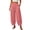 108#Pink, variant on Linen Barrel Pants Women Cotton Palazzo High Waisted Balloon Pants Summer Casual Beach Boho Wide Leg Baggy Trousers Pink 3XL