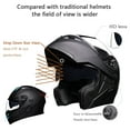 thumbnail image 6 of Full Face Helmet Motorbike Helmets, Waterproof Bluetooth Motorcycle Helmet, Modular Integrated Helmet with Anti-Fog Double Visor, Microphone, DOT Approved Helmet for Men, 6 of 7