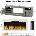 thumbnail image 7 of BOSSIN Fireplace TV Stand with 36 inch Fireplace Up to 80" TVs,LED Light Entertainment Center with Highlight Storage Cabinet for living room, 7 of 7