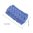 thumbnail image 5 of Bandeau d'Hiver pour Femmes Élasticité Réchauffe-Têtes Fournitures Motrices Protecteur Chaud Oreilles Chunky Style Simple Accessoires Cheveux pour Femmes Bleu Denim, 5 of 5