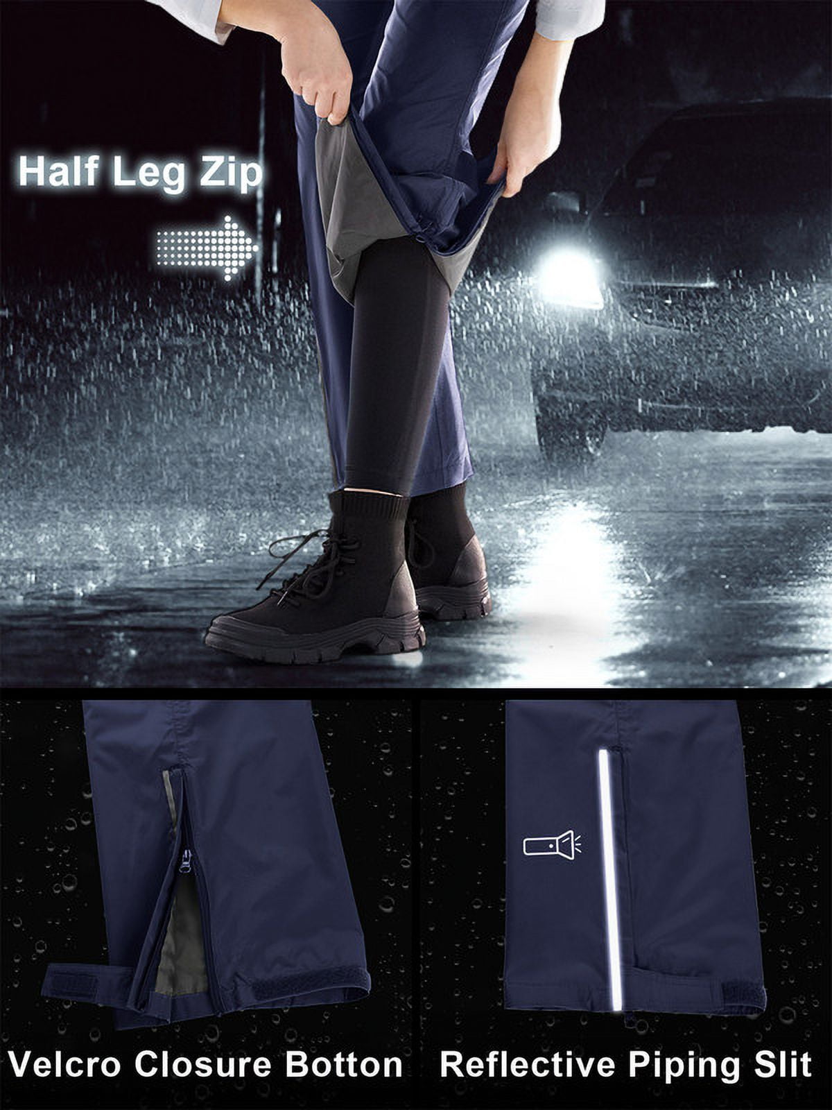 Off Road Ventures Womens Waterproof Rain Pants Lightweight Breathable Windbreaker Hiking Pants for Outdoors Golf