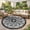Black White, variant on Aonewoe Round Outdoor Rugs 6Ft Waterproof Patio Plastic Straw Rug Reversible Camping Carpet Indoor Outdoor Area Rug for Patio,Deck,Balcony,Picnic,Beach,Outside