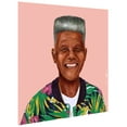 thumbnail image 2 of "Hip Nelson Mandela" Frameless Free Floating Reverse Printed Tempered Art Glass Wall Art, 2 of 9