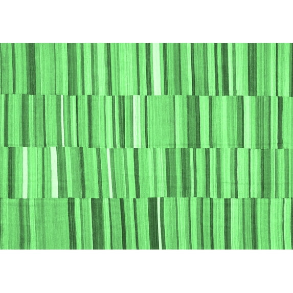 Ahgly Company Indoor Rectangle Southwestern Emerald Green Country Area Rugs, 7' x 9'