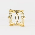 thumbnail image 2 of Balsa Circle 4 Gold Metal Hollow Woven Dinner Napkin Rings Rhinestones Wedding Party Events Decorations Supplies, 2 of 8