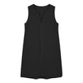 thumbnail image 6 of Taqqpue Womens Plus Size Swimsuit Cover Up Blouse Sleeveless V Neck Button Down Shirt Dresses Tops Summer Beach Vacation Knee Length Bathing Suits Dresses Under 10 Dollars for Women, 6 of 9