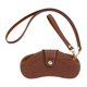 thumbnail image 3 of Yhmxh Estuche para gafas, bolsa portátil para gafas de sol, bolsa suave para gafas, funda para gafas para hombres y mujeres, estuche de cuero para gafas de sol con cordón y cierre de botón, bolsa p, 3 of 6