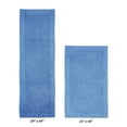 thumbnail image 2 of Better Trends 2 Piece Premium Bathroom Rug Set 100% Cotton Soft Tufted Reversible Bath Rug Water absorbent Bath Mat for Bathroom Shower and Tub Use, Edge Collection Dark Blue (24" x 40" | 20" x 60"), 2 of 5