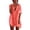 D22/Watermelon Red, variant on Afdoent Dresses For Women Summer Mid Length Loose Solid Color Short Sleeve Chiffon Shirt Dress Beach Vacation Clothes
