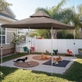 thumbnail image 2 of Yescom 10x10Ft UV30+ Gazebo Replacement Top for 2 Tier Outdoor Canopy Cover Patio Backyard Party Deck Coffee Liqueur, 2 of 9