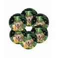 thumbnail image 7 of 13 Inch Round Placemats Set of 6, St Patricks Day Non Slip Heat Insulation PP Table Mats, Watercolor Dogs Green Shamrock Plaid Washable Place Mats for Kitchen Dining Party Table Decor, 7 of 7